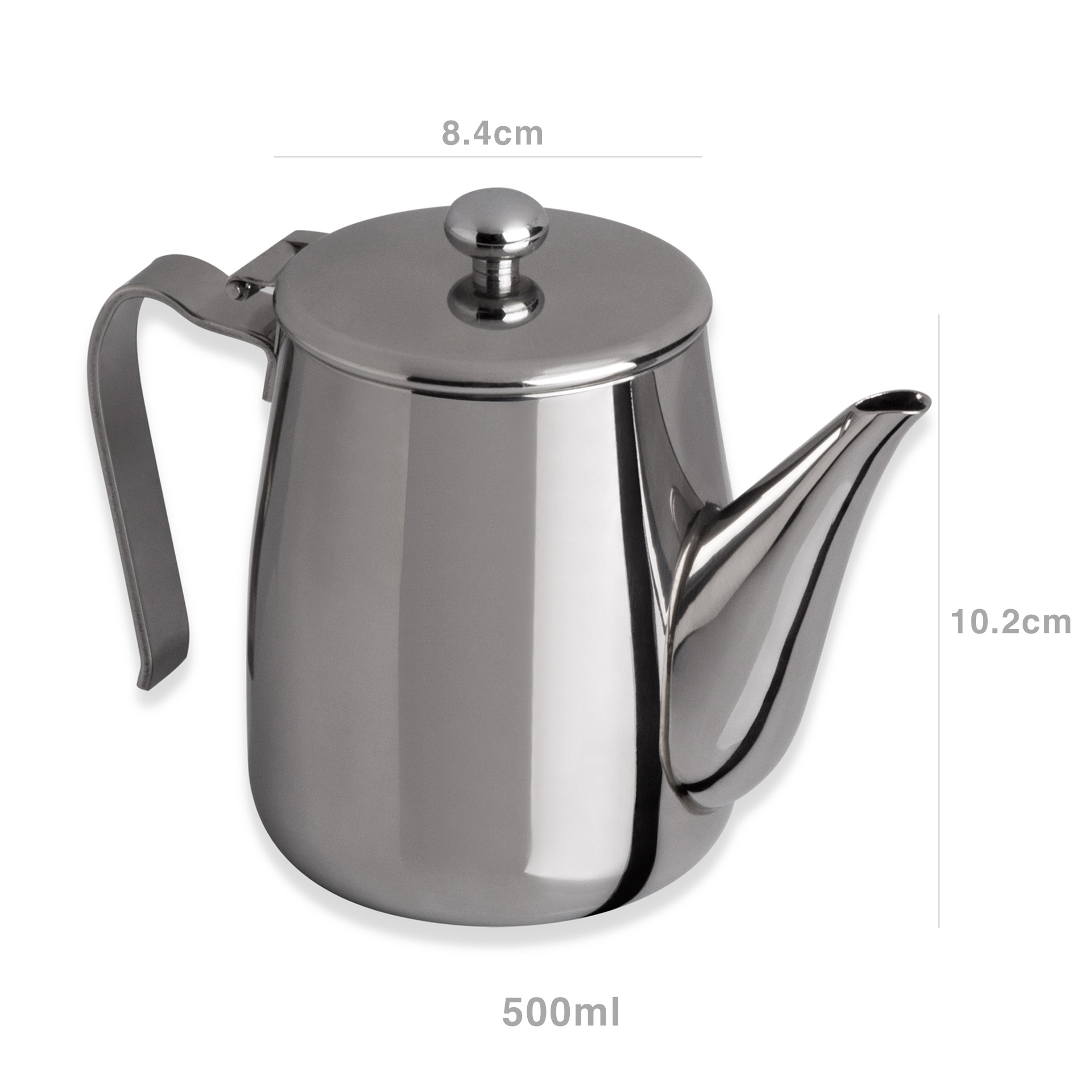 Cafeteira Inox Riviera Redondo Nº2 500ml 8.4X10.2cm