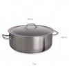 Caarola Inox Grand Gourmet Mdia com Asas N60 70L 60X25cm