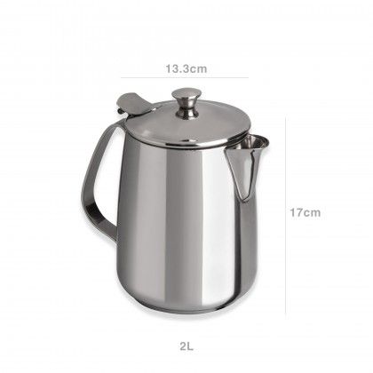 Cafeteira Inox Alfa com Fundo T�rmico Redondo 2L 13.3X17cm