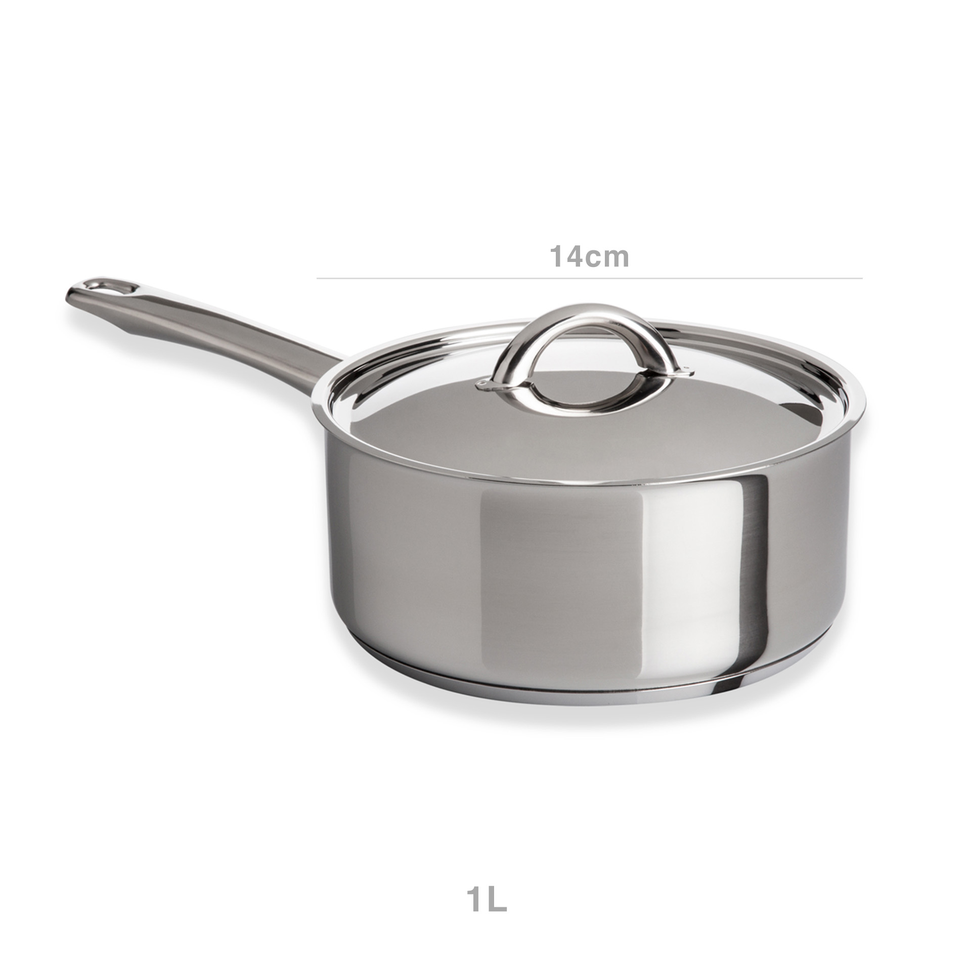 Caçarola Inox Charm com Cabo Nº14 1L 14cm