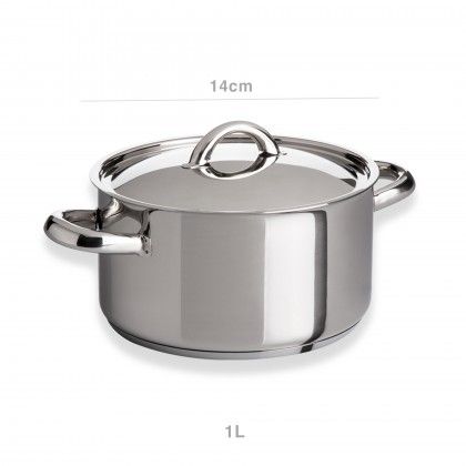 Caarola Inox Charm com Asas Redondo N14 1L 14cm