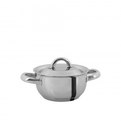 Caarola Inox 2004 com Asas Redonda 1L 14X7cm