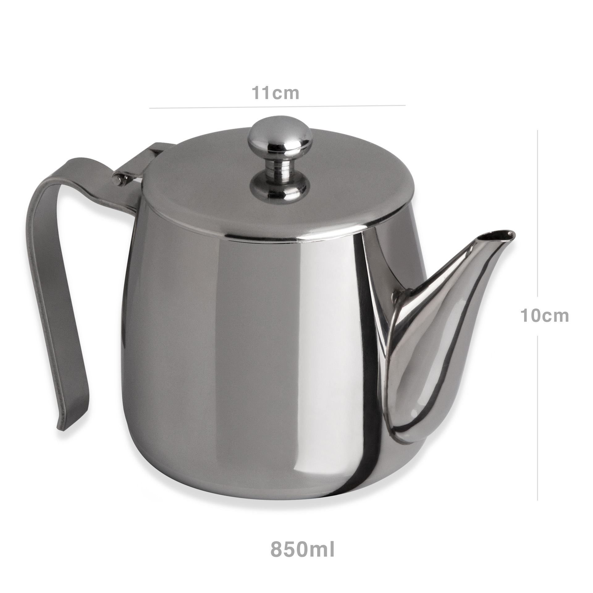 Bule Inox Riviera Redondo Nº3 850ml 11X10cm