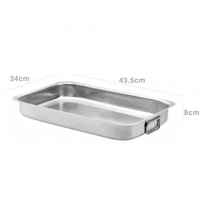 Assadeira Inox Grand Gourmet com Asas 43X33.5X8cm