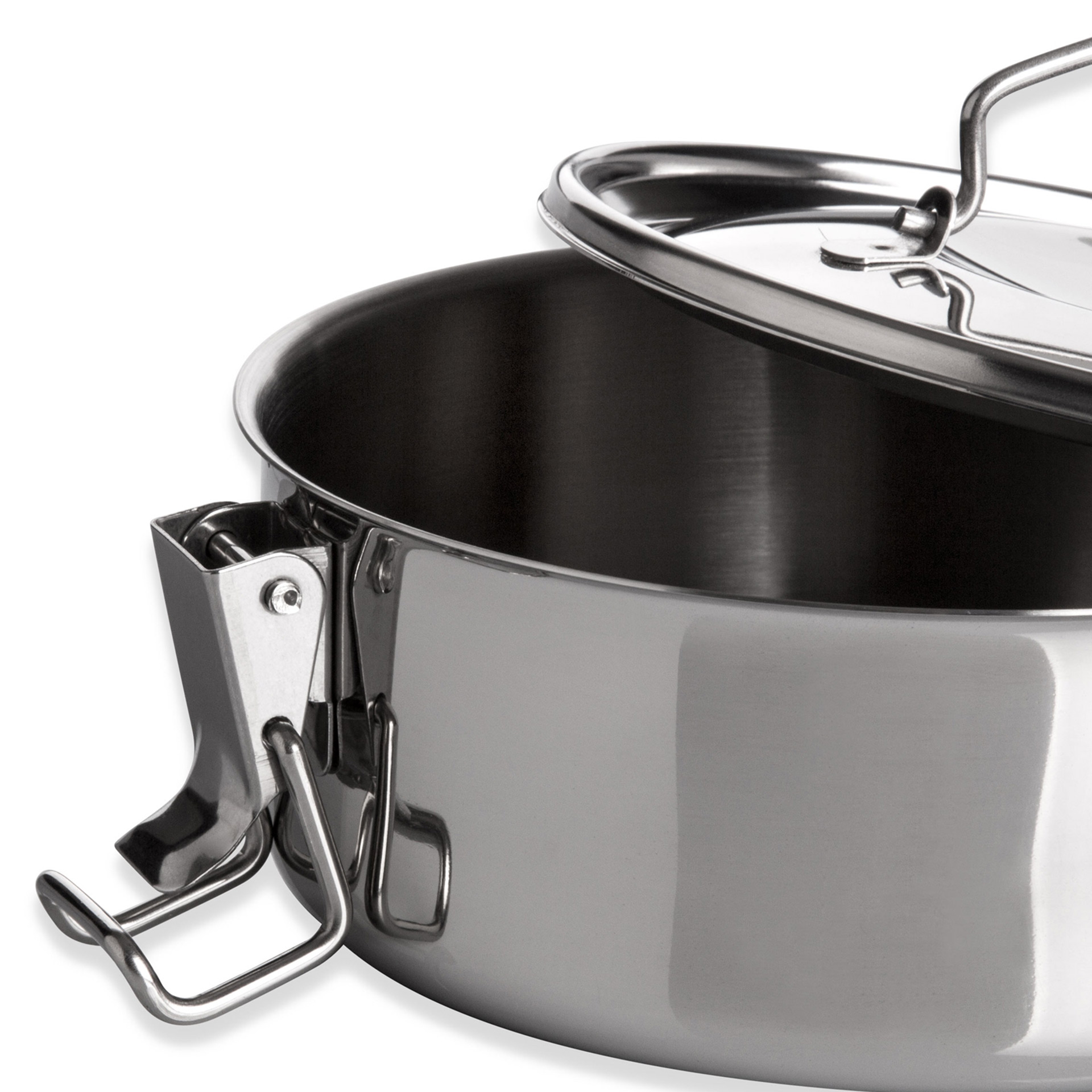 Marmita Inox sem Fundo Térmico Cookware Simples 500ml 12X6.5cm