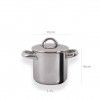 Panela Inox 2004 com Asas Redonda 2.1L 16X11cm