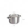 Panela Inox Charm com Asas N14 1.5L 14X10cm