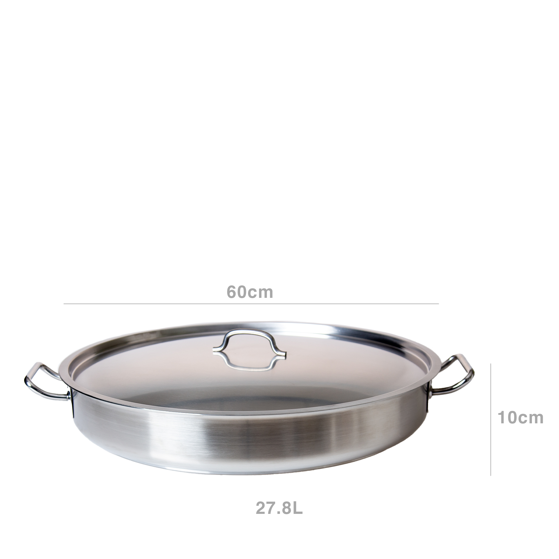 Caçarola Inox Grand Gourmet Baixa Industrial Nº60 27.8L 60X10cm