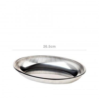 Bandeja Inox Aps Oval 800ml 26.5X18.5X5cm