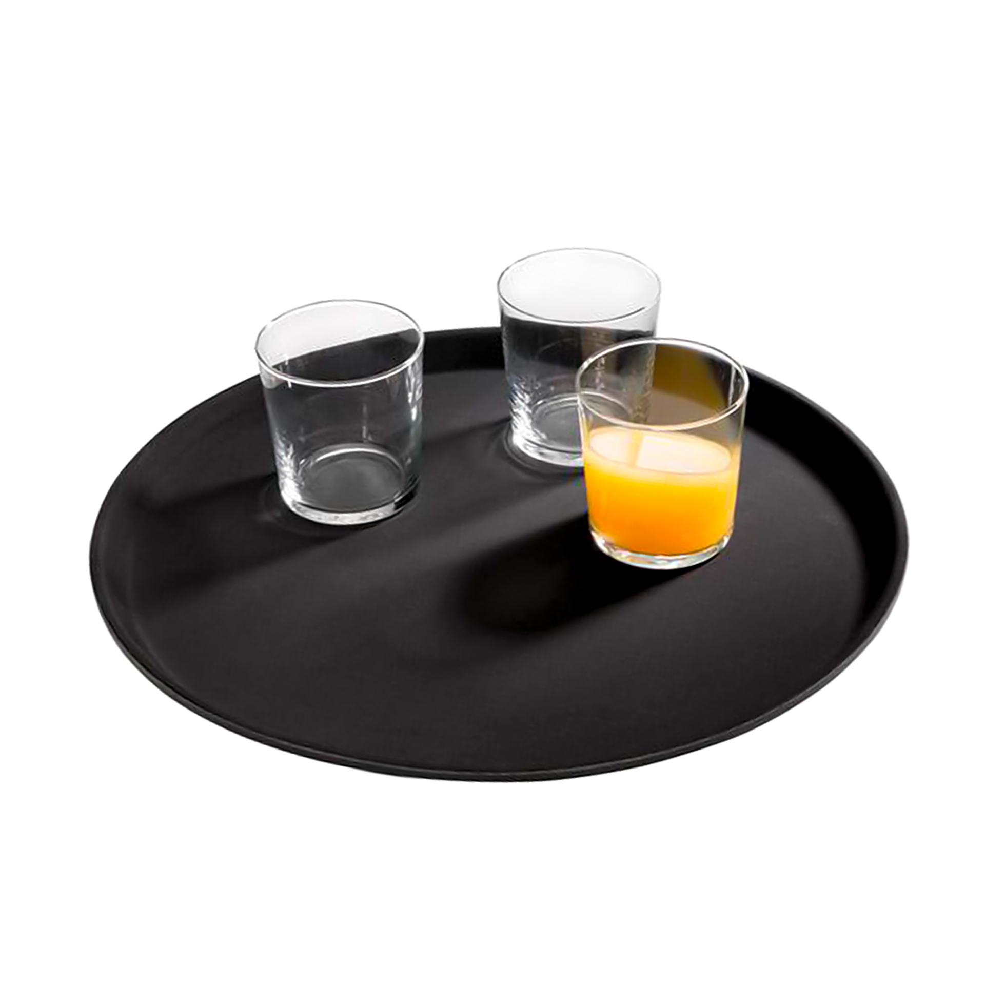 Bandeja Serviço Fibra Gastro Aps Redonda Preta 27.5X2cm