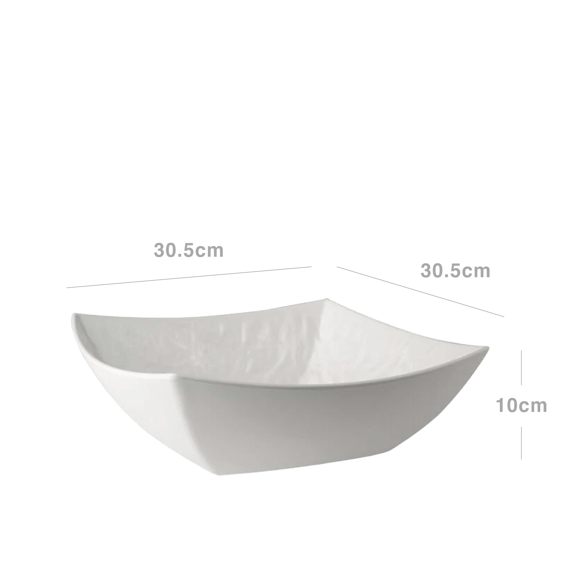 Taça Melamina Tao Aps Branca 30.5X30.5X10cm