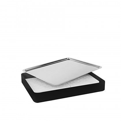 Bandeja Buffet Inox Aps Preto 43.5X32.5X6cm