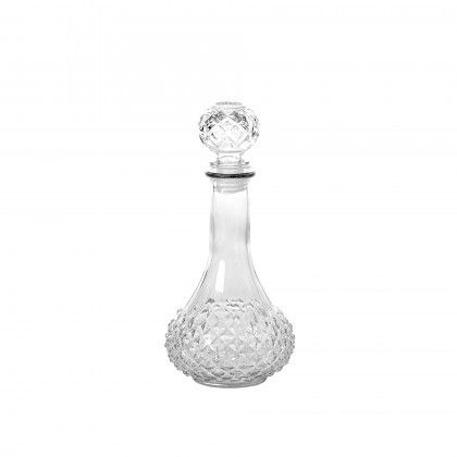 Garrafa Vidro Picotado 500ml 11.5X11.5X23.5cm Garrafa Vidro Picotado 500ml 11.5X11.5X23.5cm