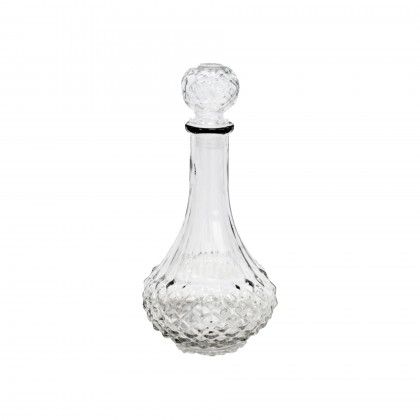 Garrafa Vidro Picotado 800ml 14X14X27cm