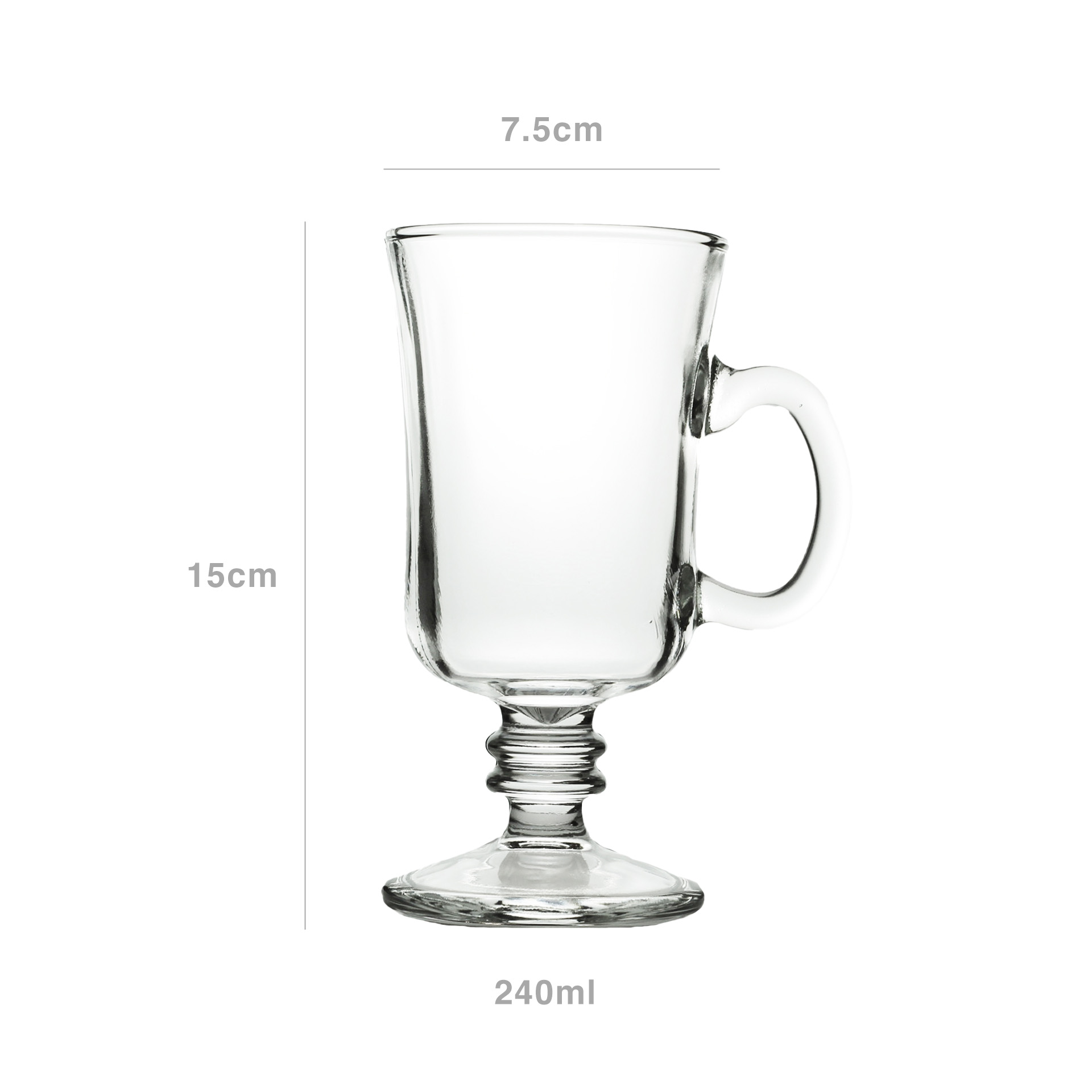 Caneca com Pé Memphis 240ml 15cm Pack 4