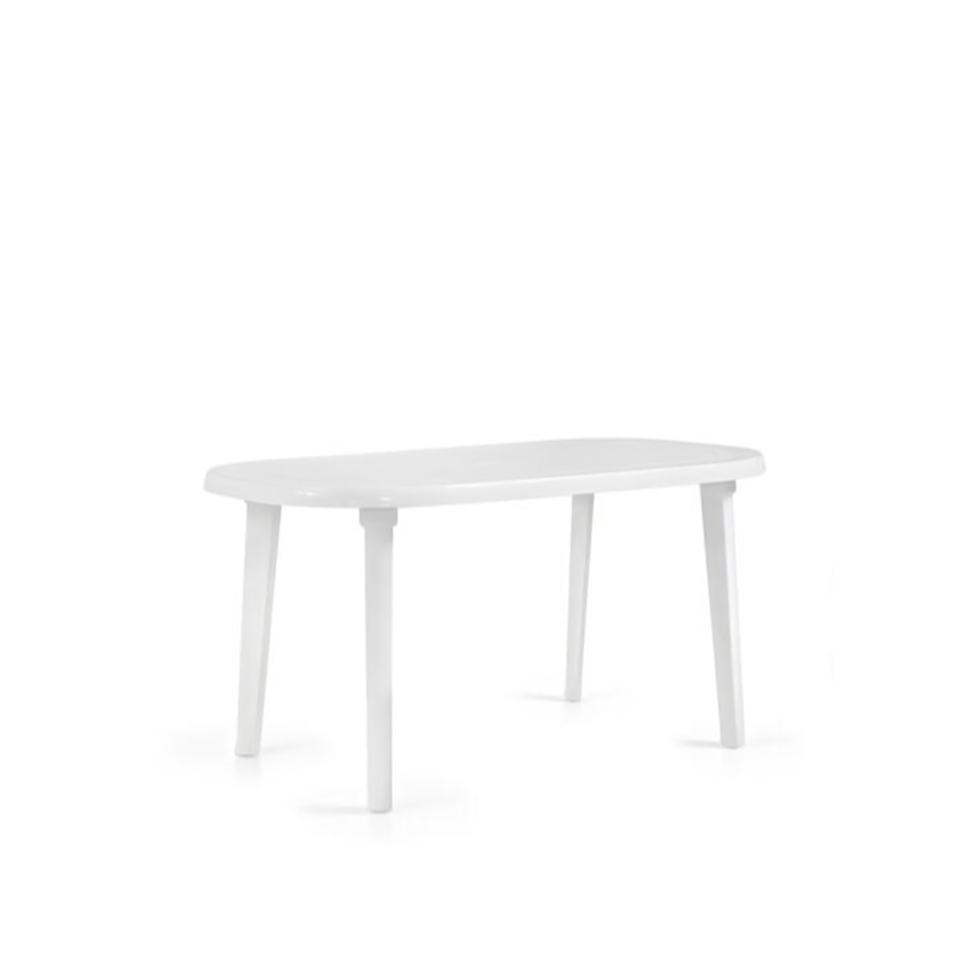 Mesa Plástica Braga Oval Branco 140X90X72cm