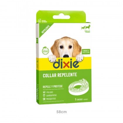Coleira Co Dixie Branco 58cm