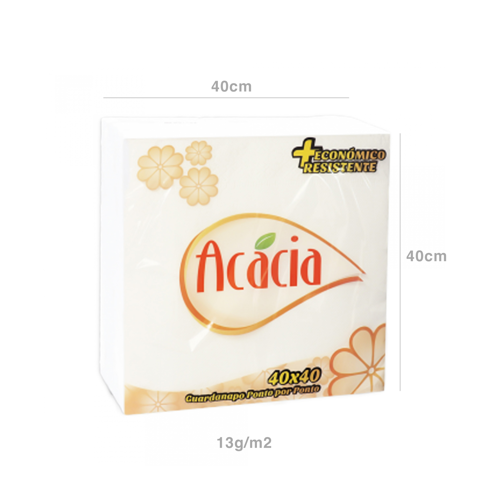 Guardanapo Acácia 2 Folhas 40X40cm Pack 50