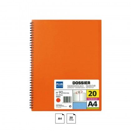Catlogo Portflio Espiral A4 20 Folhas Laranja 31.3X23.8cm
