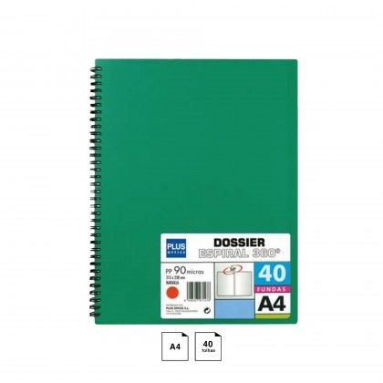 Catlogo Portflio Espiral A4 40 Folhas Verde 31.3X23.8cm
