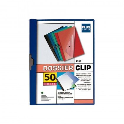 Dossier Clip Metal Lateral Azul A4 50 Folhas 240X310mm