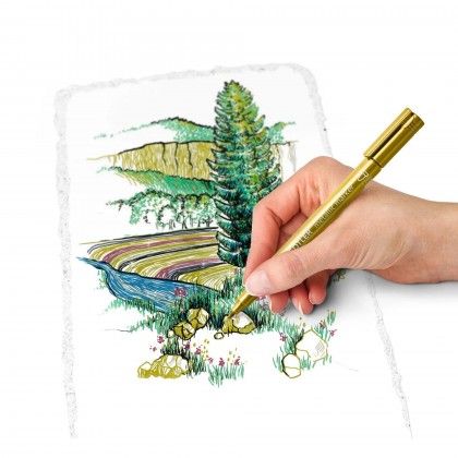 Marcador Staedtler Metlico Prata 2mm