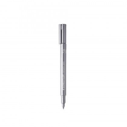 Marcador Staedtler Metlico Prata 2mm