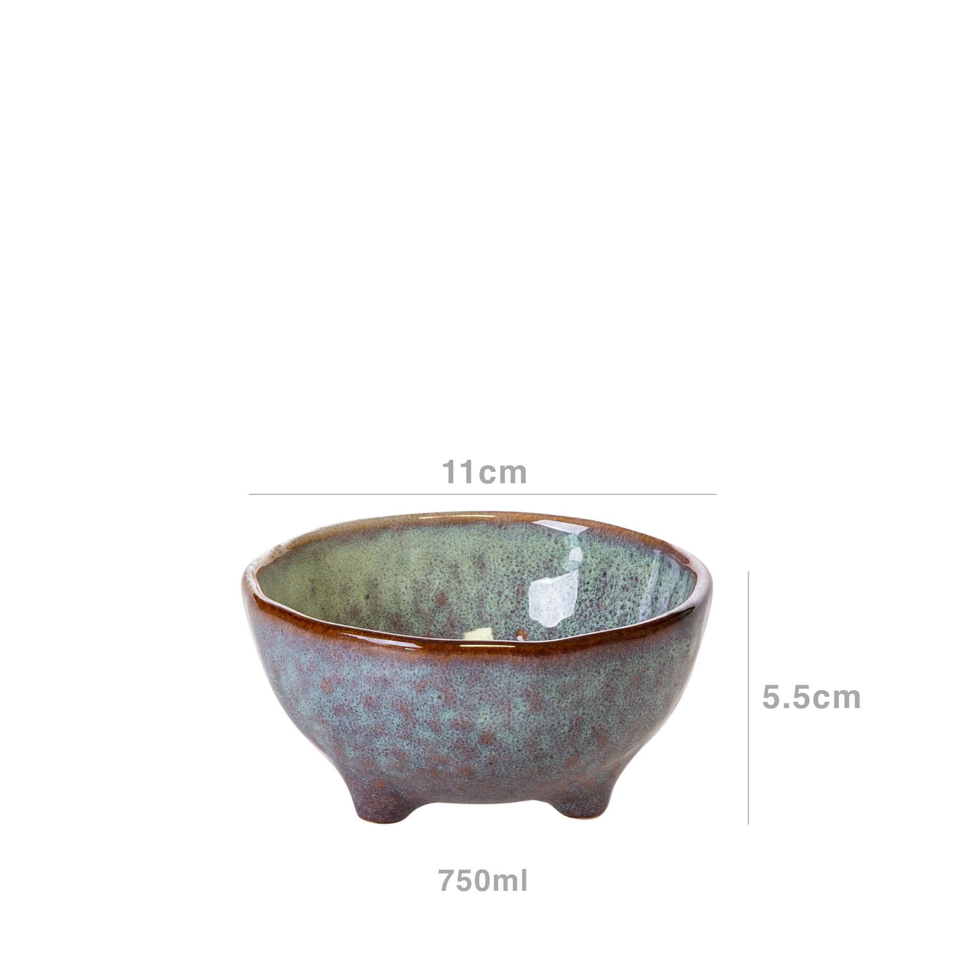 Taça Porcelana Serton Redondo Azul 200ml 11X5.5cm