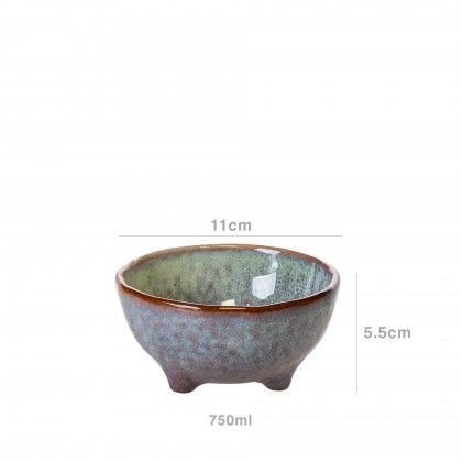 Taa Porcelana Serton Redondo Azul 200ml 11X5.5cm