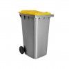 Contentor Eco Cinza com Rodas Tampa Amarela 240l 73.5X58X100cm Contentor Eco Cinza com Rodas Tampa Amarela 240l 73.5X58X100cm