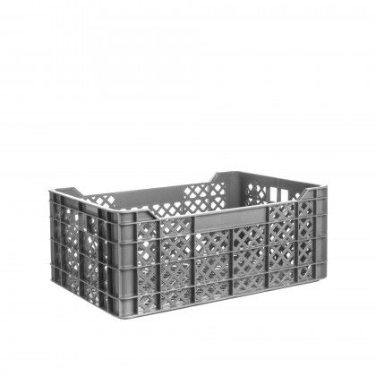 Caixa Contentora Perfurada Cinza 47L 60X40X25cm Caixa Contentora Perfurada Cinza 47L 60X40X25cm