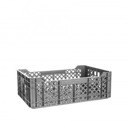 Caixa Contentora Perfurada Cinza 32L 60X40X20cm