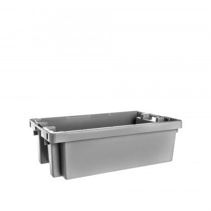 Caixa Contentora Fechada Cinza 47L 80X45X25cm Caixa Contentora Fechada Cinza 47L 80X45X25cm