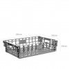 Caixa Contentora Perfurada Cinza 26L 60X40X15cm