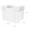 Caixa Contentora Fechada Branco 100L 60X50X45cm Caixa Contentora Fechada Branco 100L 60X50X45cm