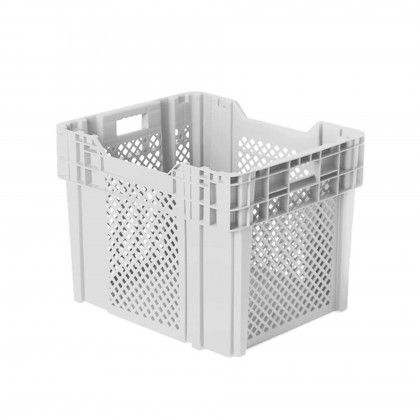 Caixa Contentora Perfurada Branco 100L 60X50X45cm Caixa Contentora Perfurada Branco 100L 60X50X45cm