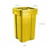 Contentor Lixo Tampa Solta Amarelo 60l 40X40X63.5cm Contentor Lixo Tampa Solta Amarelo 60l 40X40X63.5cm