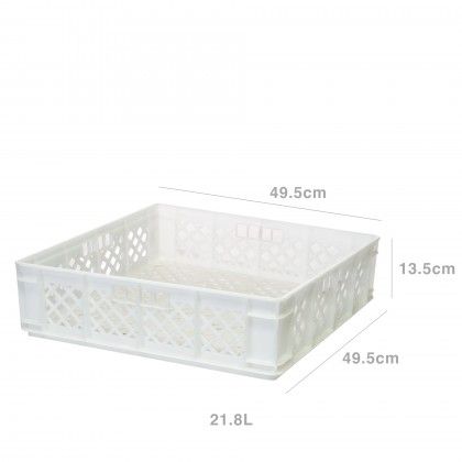Caixa Contentora Perfurada Branco 21.8L 49.5X49.5X13.5cm
