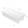 Caixa Contentora Perfurada Branco 30L 80X45X15cm Caixa Contentora Perfurada Branco 30L 80X45X15cm