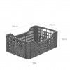 Caixa Contentora Perfurada Cinza 20L 50X30X16cm