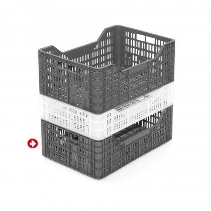 Caixa Contentora Perfurada Cinza 20L 50X30X16cm