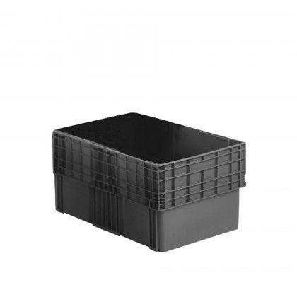 Caixa Contentora Fechada Cinza 58L 60X40X31.3cm Caixa Contentora Fechada Cinza 58L 60X40X31.3cm