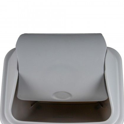 Balde com Tampa Basculante Cinzento 42l 65X36X30cm