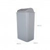 Balde com Tampa Basculante Cinzento 42l 65X36X30cm