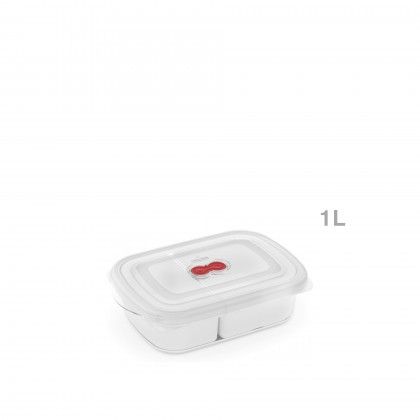 Caixa Hermtica Maxifresh 2 Divisrias 1000ml 14.5X22.5X5.5cm