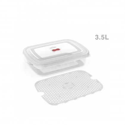 Caixa Hermtica Practiline Maxifresh Retangular com Grelha 3500ml 22.5X32.5X7.5cm