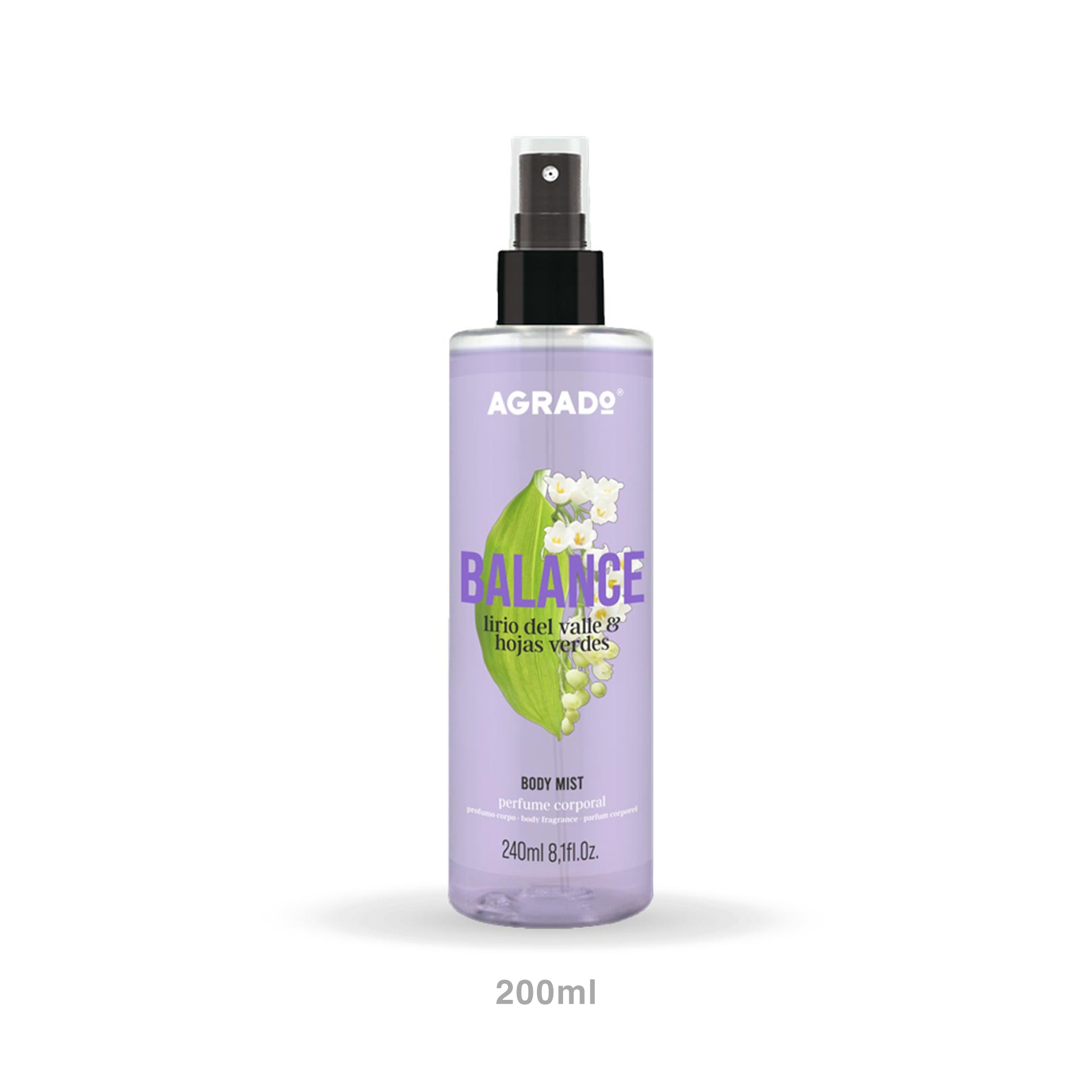Perfume Corporal Agrado Balance Lírio do Vale & Folha Verde 200ml