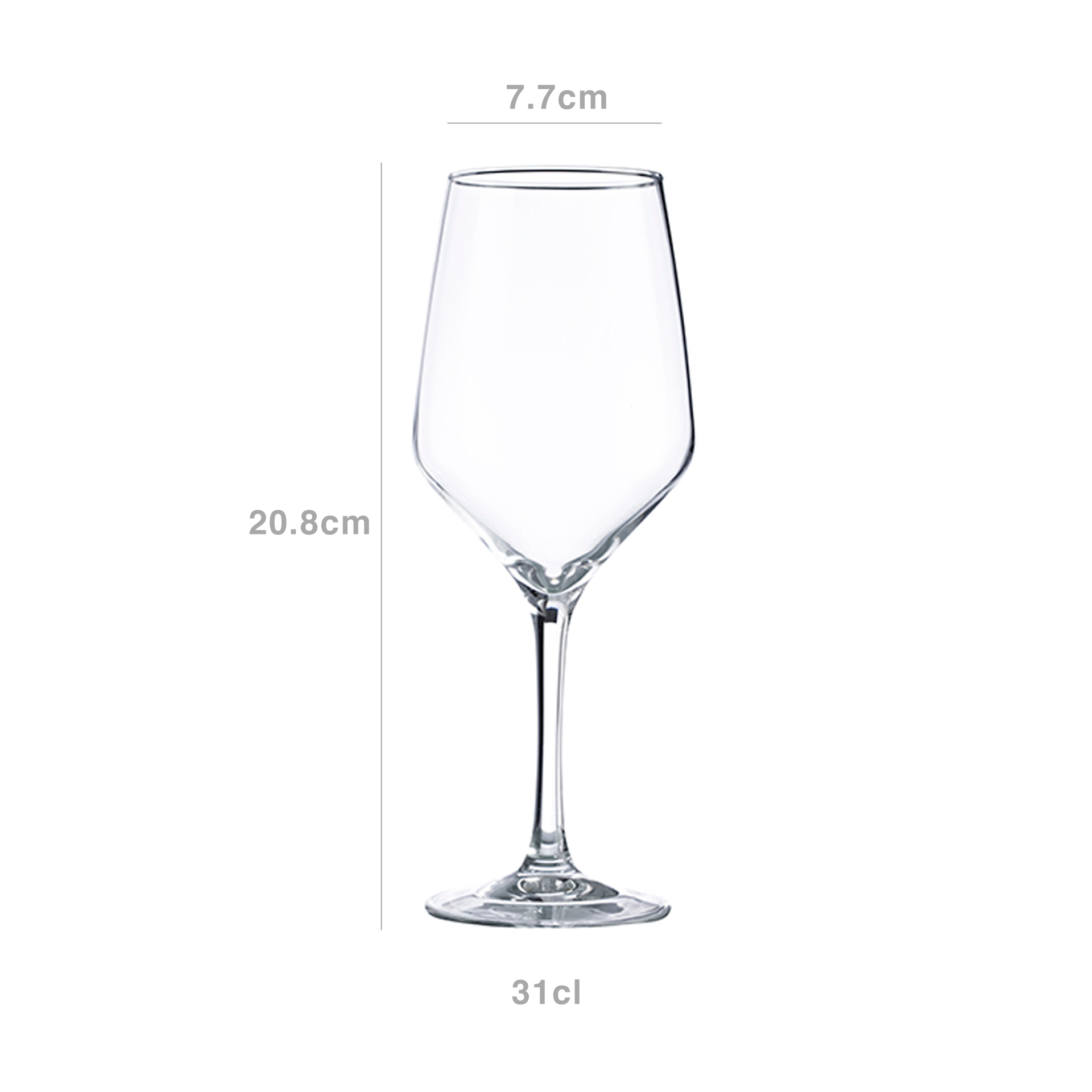 Copo com Pé Mencia Redondo 31cl 7.7X20.8cm Pack 6