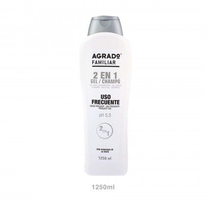 Champô / Gel Banho Uso Frequente Agrado 2 em 1 1250ml Champô / Gel Banho Uso Frequente Agrado 2 em 1 1250ml