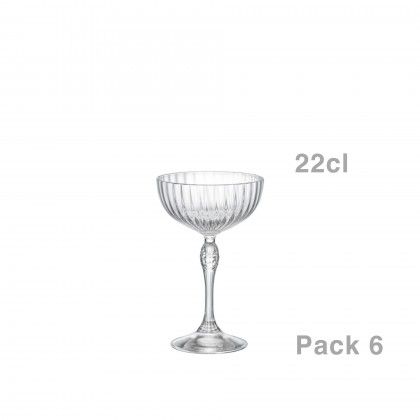 Copo Vidro America 20s com P Cocktail 22cl Pack 6